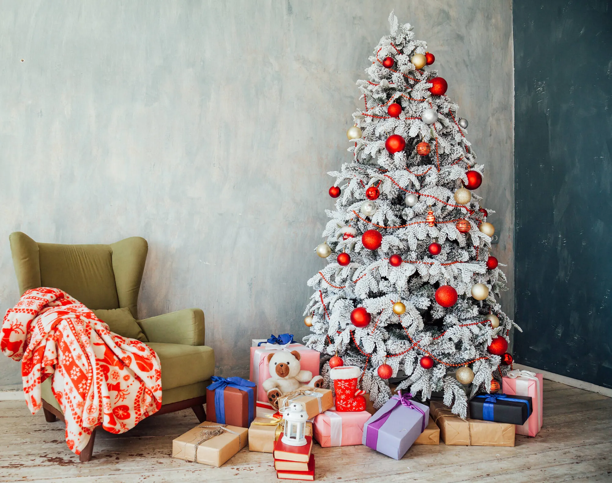 Albero di Natale floccato Hollybell in PVC, h270 cm<Dmora New