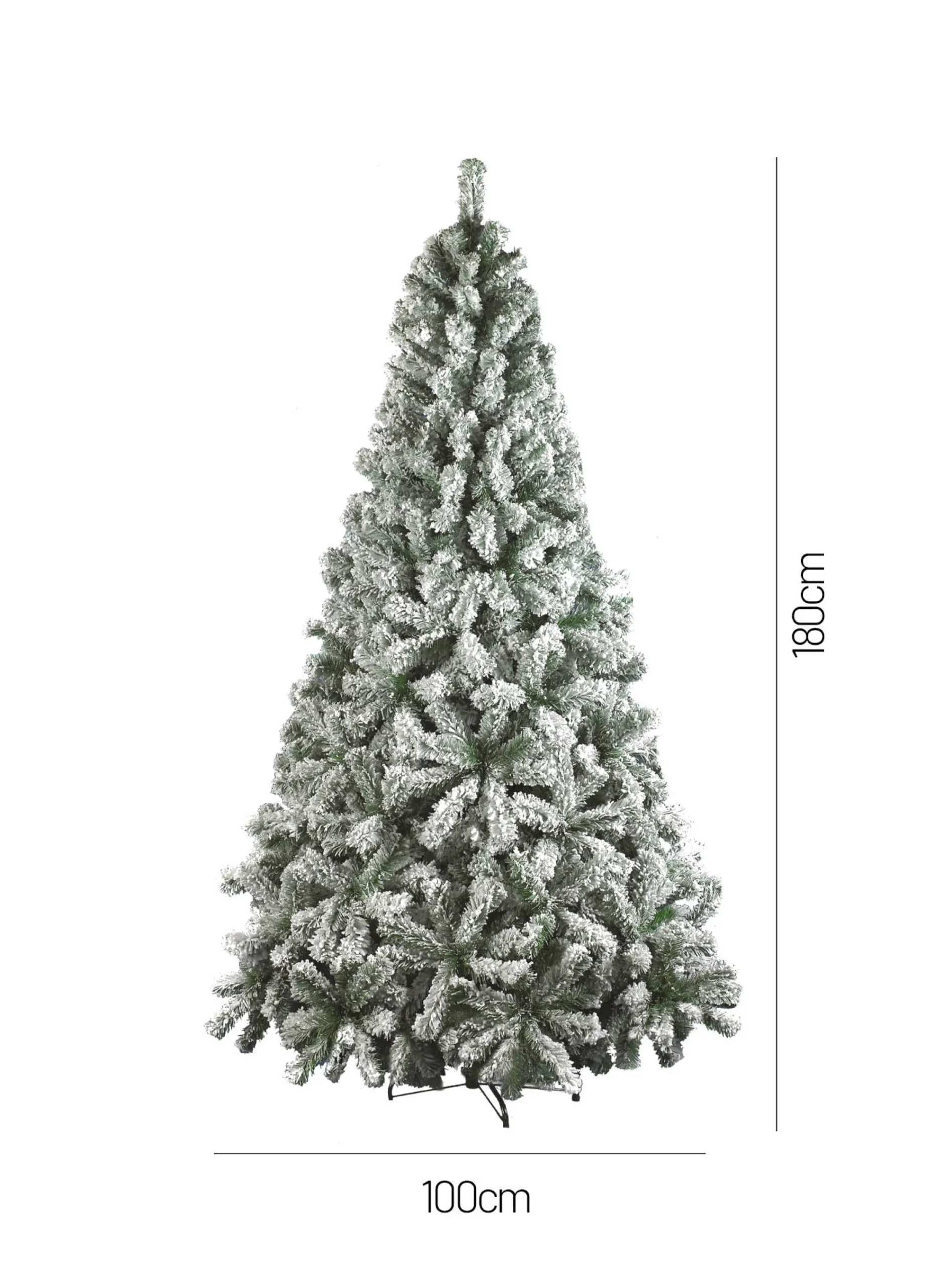 Albero di Natale floccato Hollybell in PVC, h180 cm<Dmora Sale