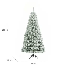 Albero di Natale floccato in PVC, h210 cm<Dmora Shop