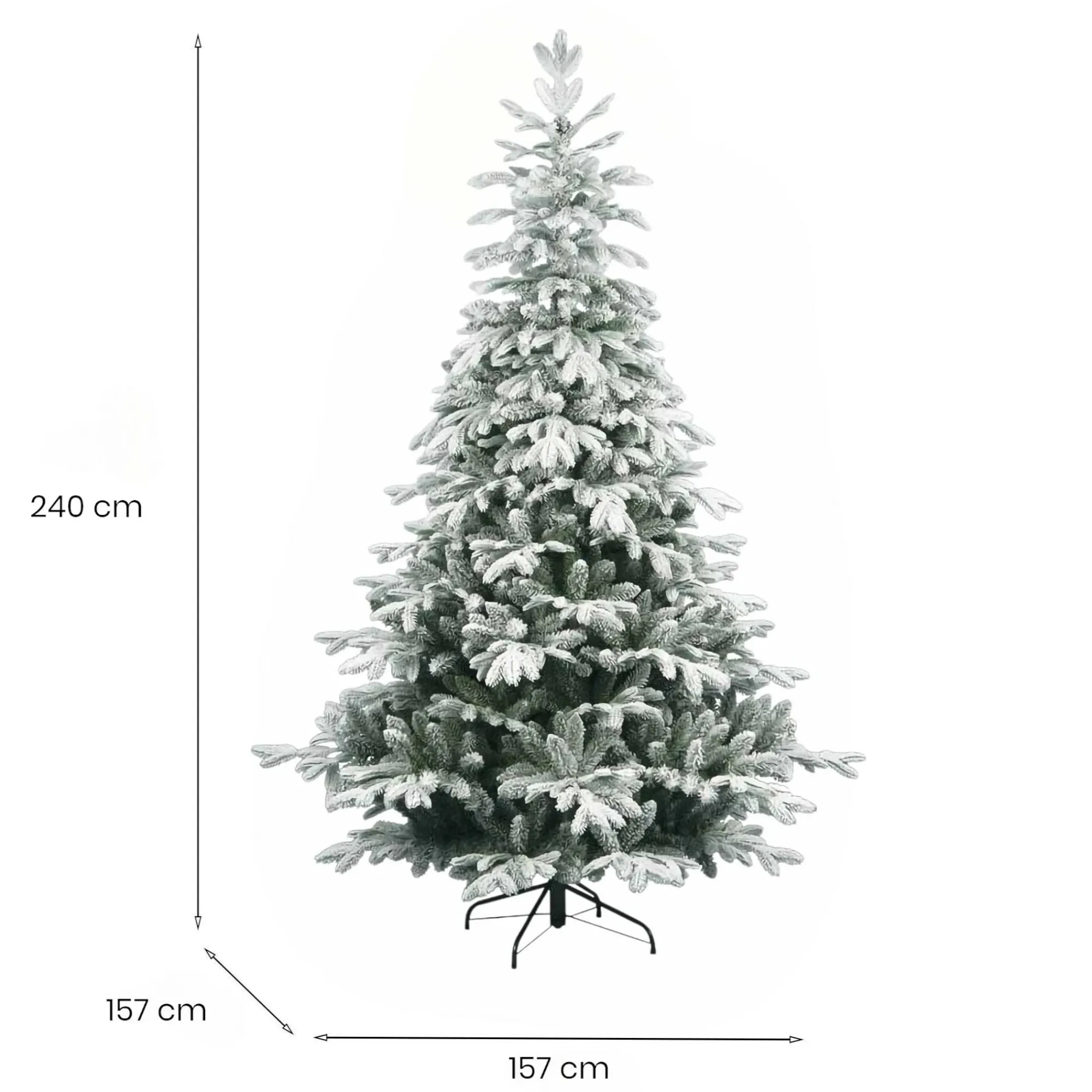 Albero di Natale floccato in PVC, h240 cm<Dmora Hot