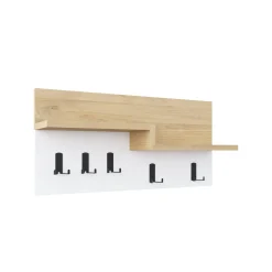 Appendiabiti Kilo, 65x15 h31 cm, Quercia e Bianco<Dmora Hot