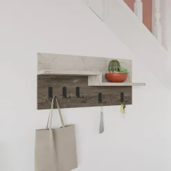 Appendiabiti Kilo, 65x15 h31 cm, Marrone e Azzurro<Dmora Sale