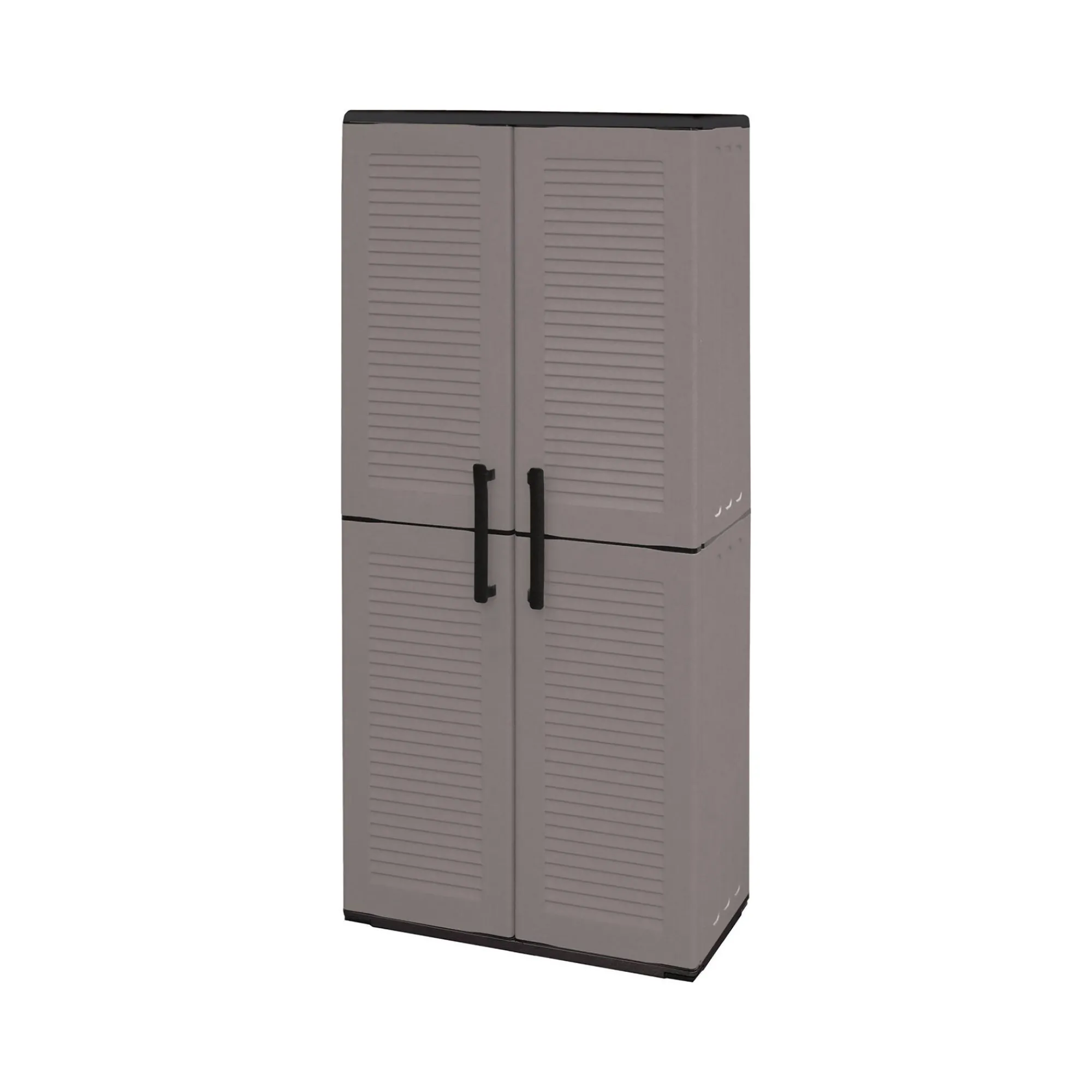 Armadio da esterno Arabel, Grigio e Nero, Finitura righe<Dmora Best Sale