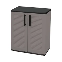 Armadio da esterno Arisa, 68x37h84 cm, Grigio e Nero Finitura righe<Dmora Best