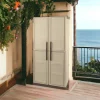 Armadio da esterno Ipno, Beige e Marrone, Finitura quadri<Dmora Outlet