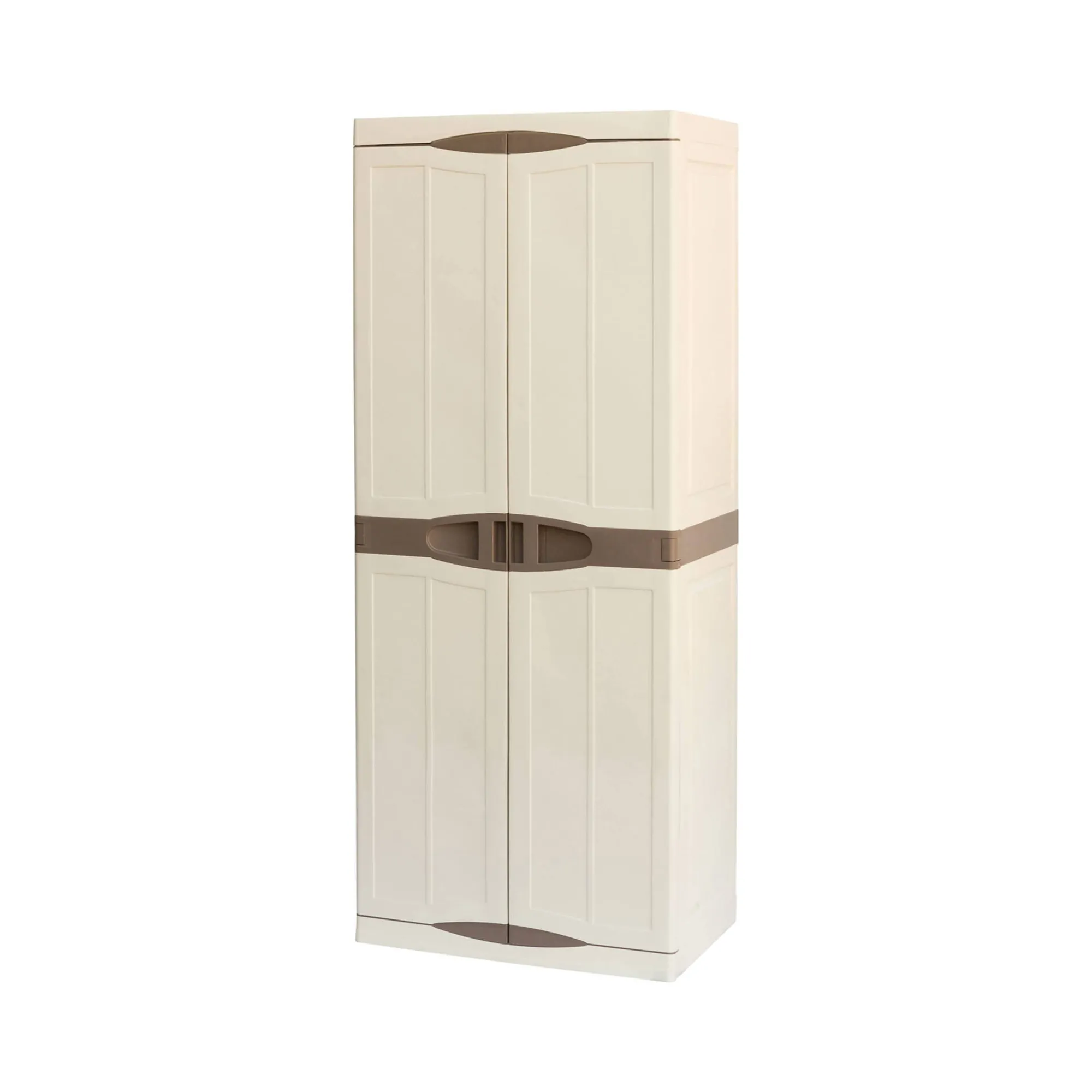 Armadio da esterno Ipno, Beige e Marrone, Finitura elegante<Dmora Outlet