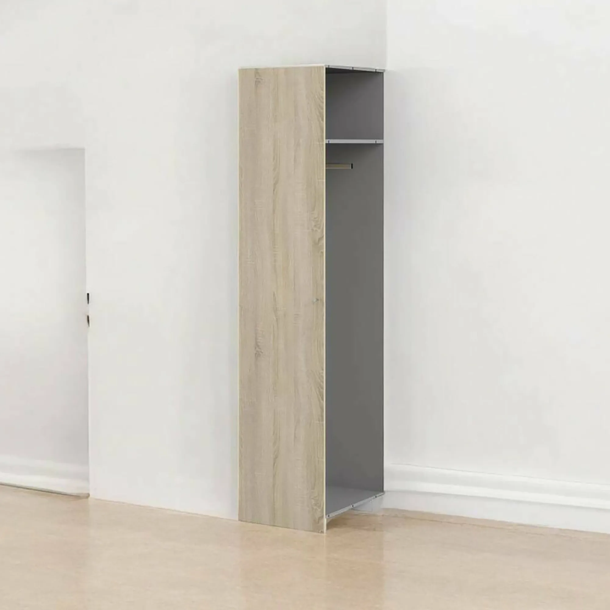 Armadio multiuso 1 anta Aldeno, 60x49 h219 cm,<Dmora Sale