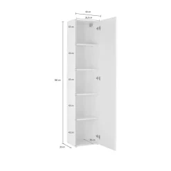 Armadio multiuso 1 anta Aquili, cm 40x30h180,<Dmora Outlet