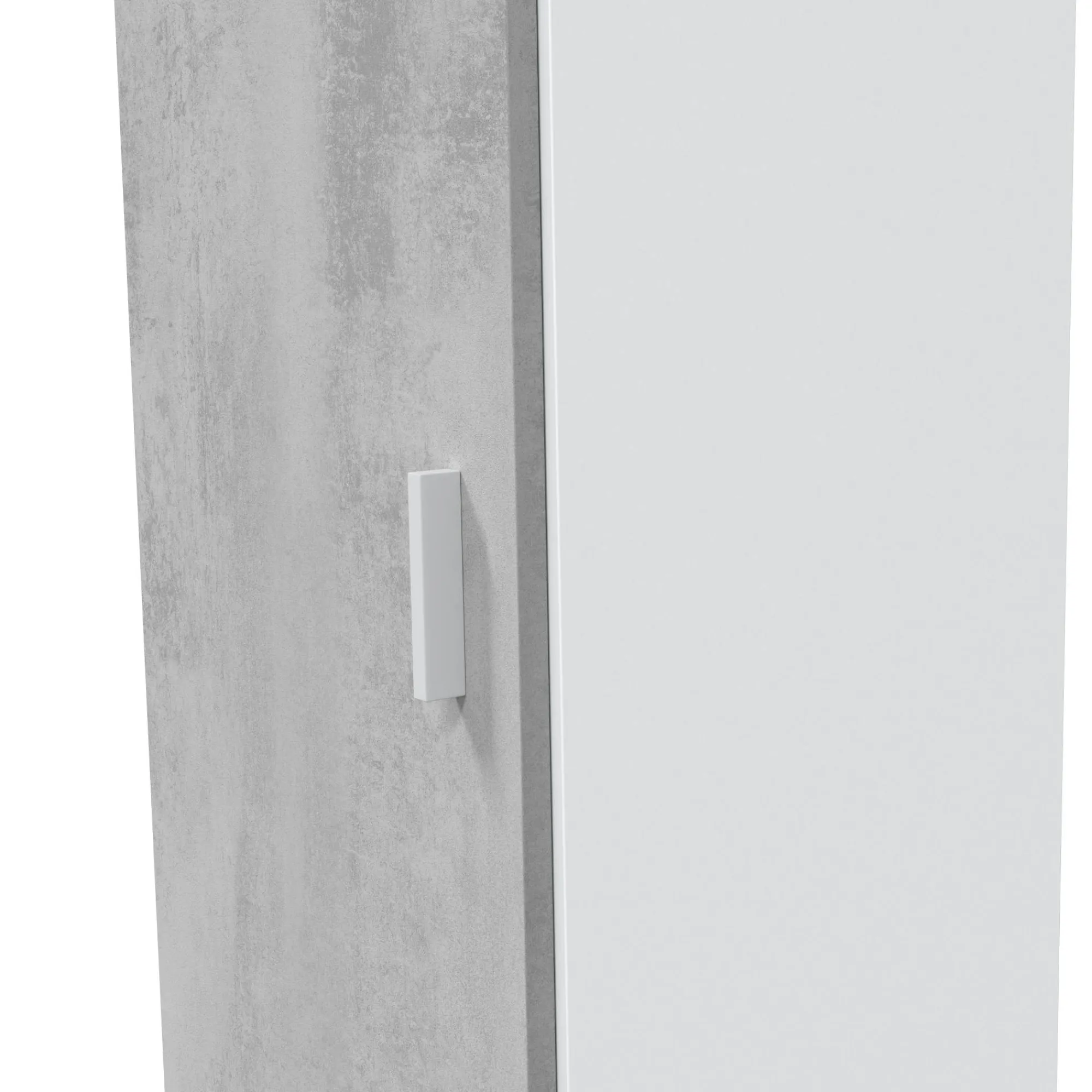 Armadio multiuso 1 anta Avlis, 41x37h182 cm, Cemento e Bianco<Dmora Outlet