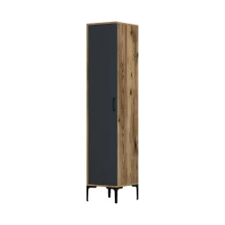 Armadio multiuso 1 anta Giusta, 40x201h48 cm, Noce e Antracite<Dmora Flash Sale