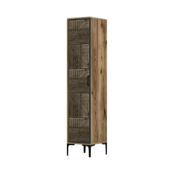 Armadio multiuso 1 anta Giusta, 48x40h201 cm, Noce e Antracite<Dmora Online
