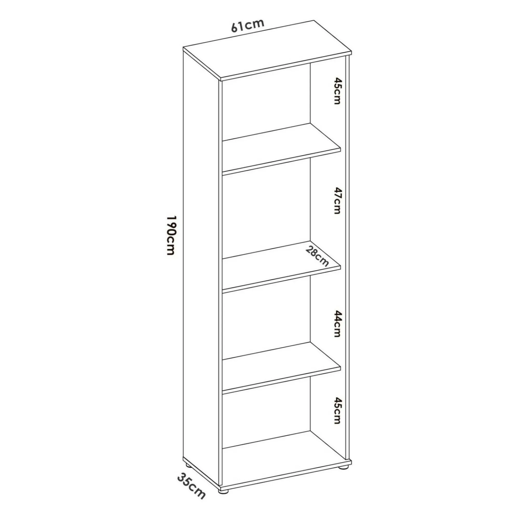 Armadio multiuso 2 ante Aixam, 61x35h190 cm,<Dmora Online