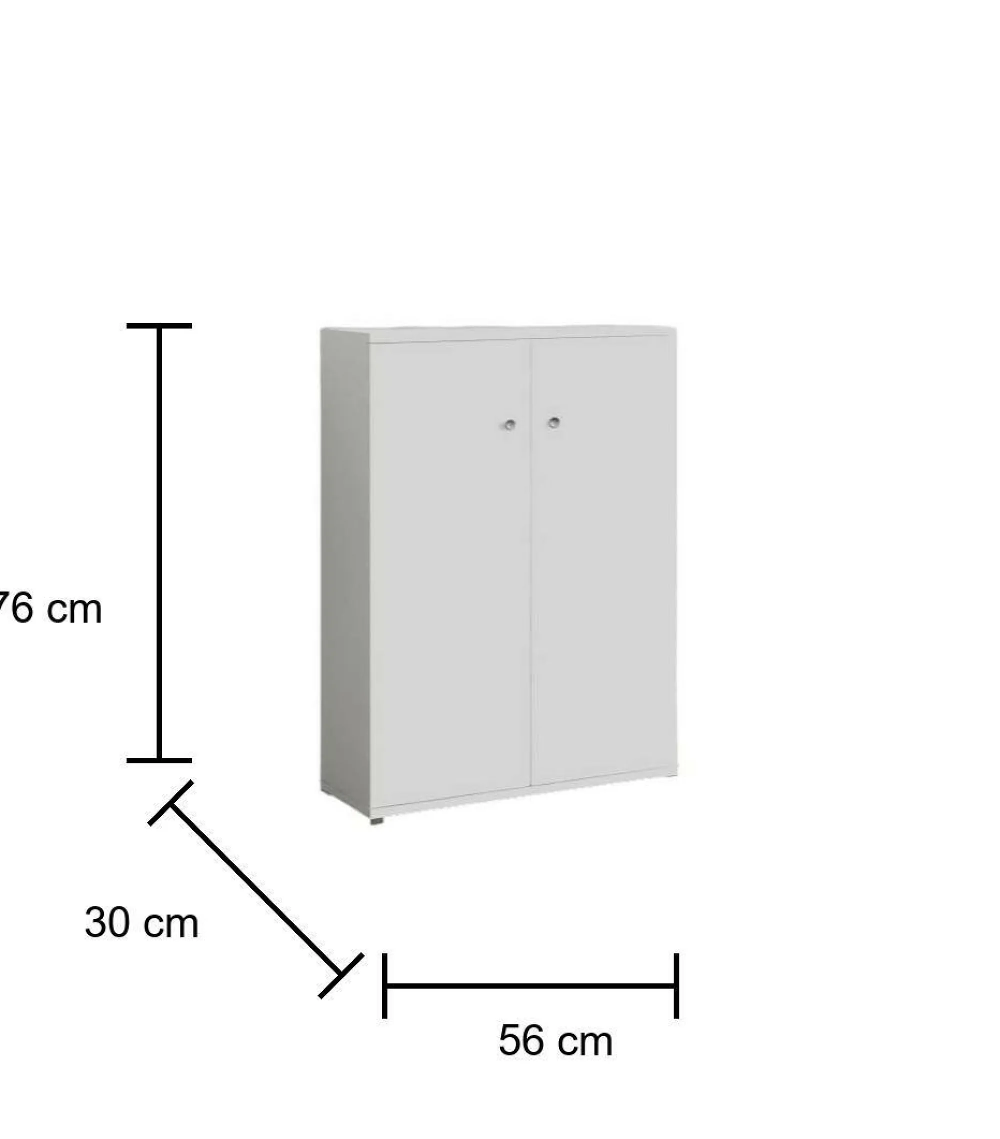 Armadio multiuso 2 ante Alaterno, 56x30h76 cm,<Dmora Discount