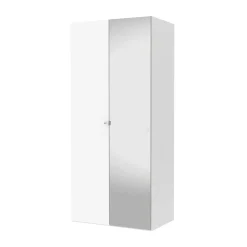 Armadio multiuso 2 ante Bagnaria, 99x60 h219 cm, Bianco<Dmora New