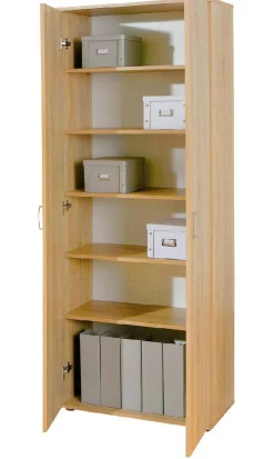 Armadio multiuso 2 ante Berlin, Mobile multifunzionale, Mobiletto scarpiera, Guardaroba porta scarpe, 70x34 h189 cm,<Dmora Store