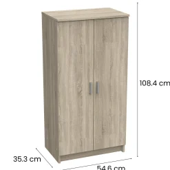 Armadio multiuso 2 ante Dfische, 55x35 h108 cm,<Dmora Best Sale