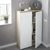Armadio multiuso 2 ante Dionisio, 80x33h119 cm, Rovere e Bianco<Dmora Sale