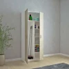 Armadio multiuso 2 ante Shiro, 72x36h186 cm, Bianco e Rovere<Dmora Best