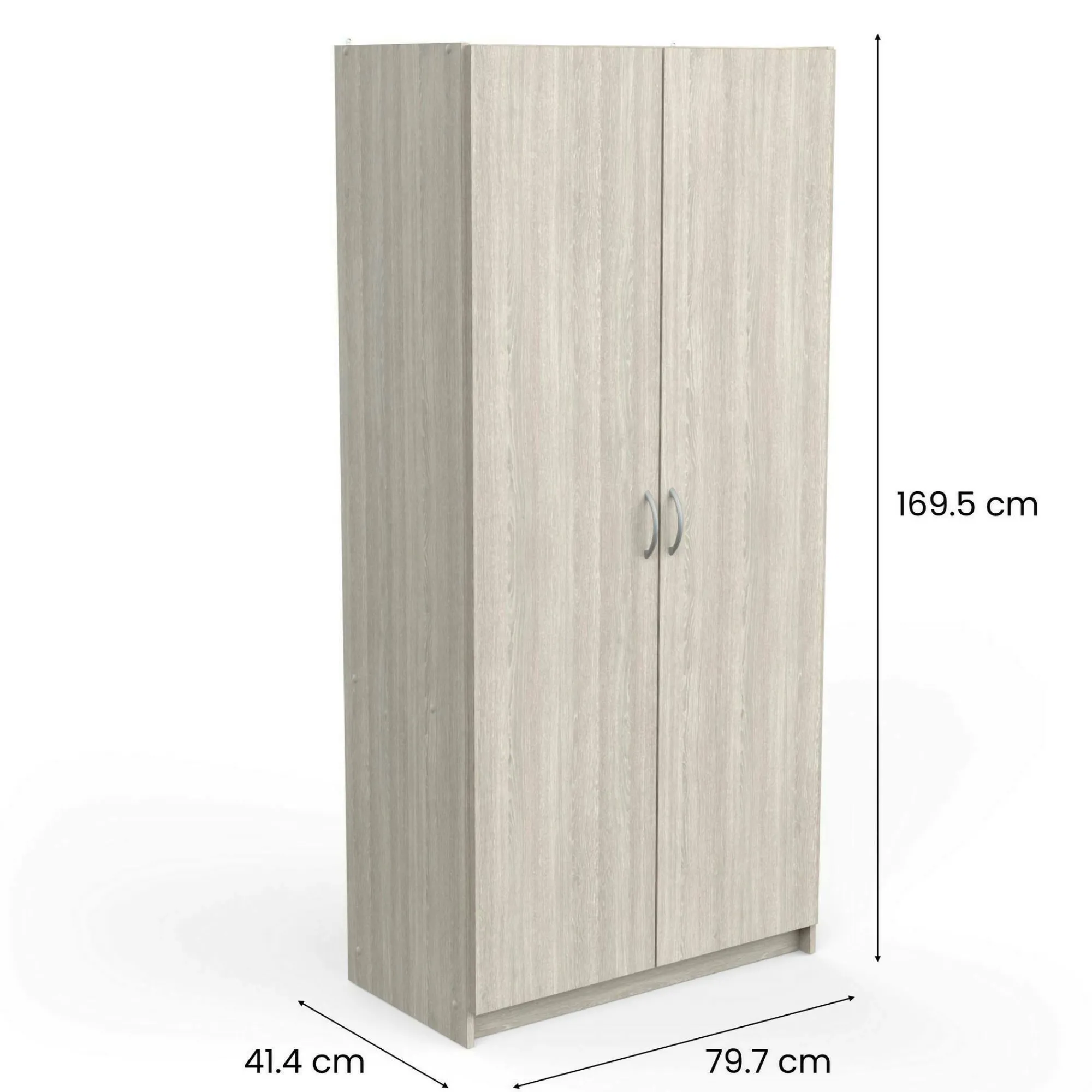 Armadio multiuso 2 ante Zadok, 80x41 h170 cm,<Dmora Flash Sale