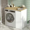 Armadio multiuso grande Axel, 94x60h88 cm, Noce e Bianco<Dmora Hot
