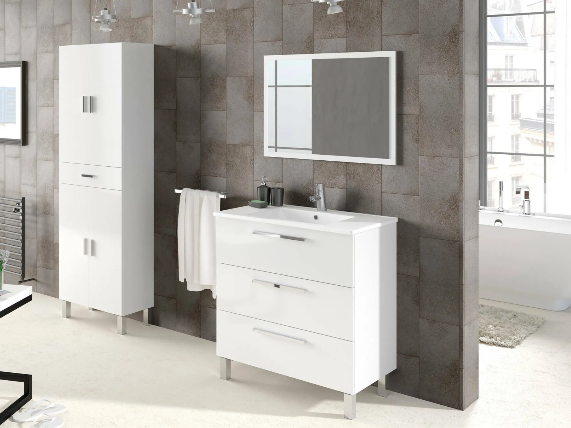 Armadio multiuso grande Amiga, 60x29h182 cm,<Dmora Shop