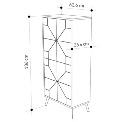 Armadio multiuso grande Bussola, 63x36 h136 cm,<Dmora Best Sale