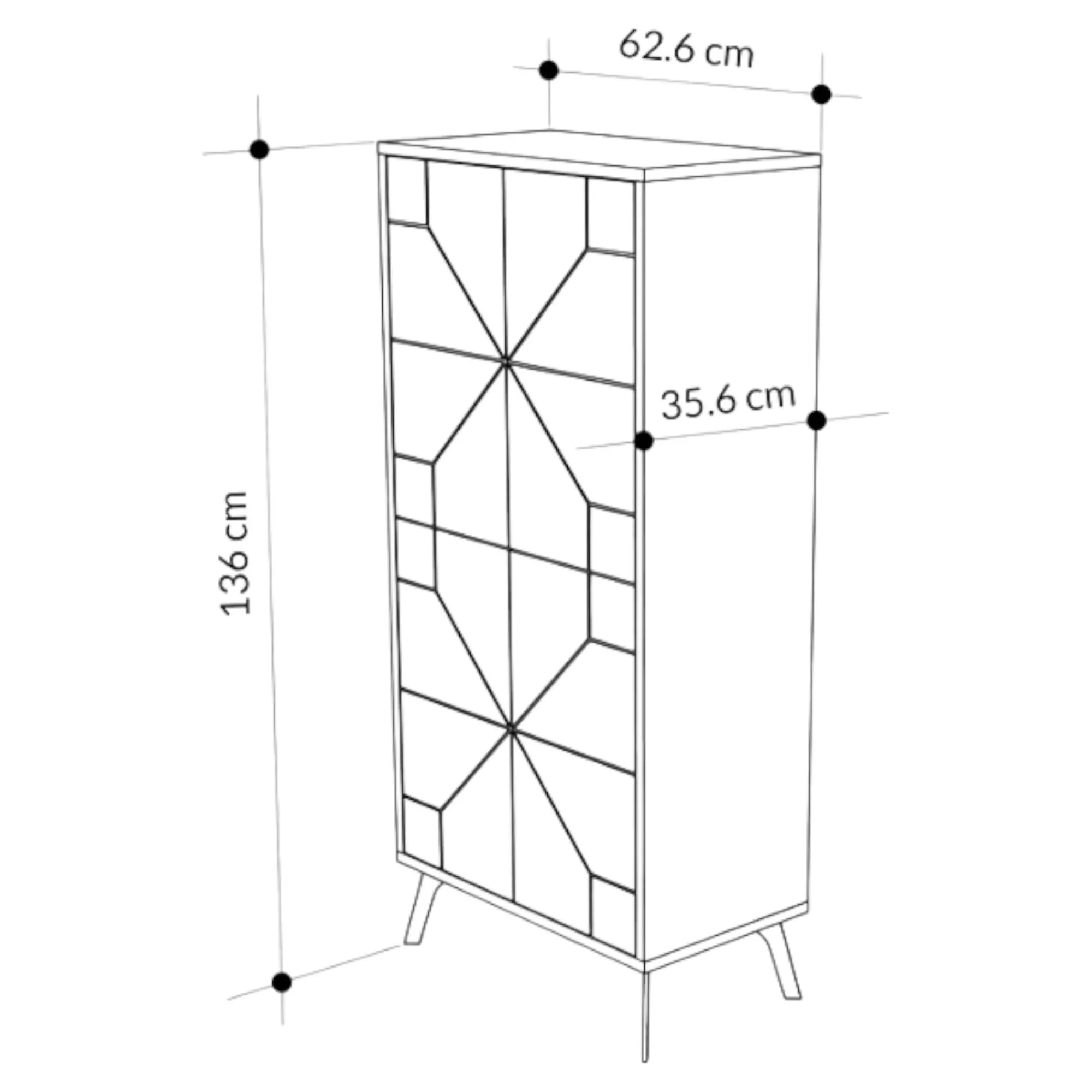 Armadio multiuso grande Bussola, 63x36 h136 cm,<Dmora Best Sale