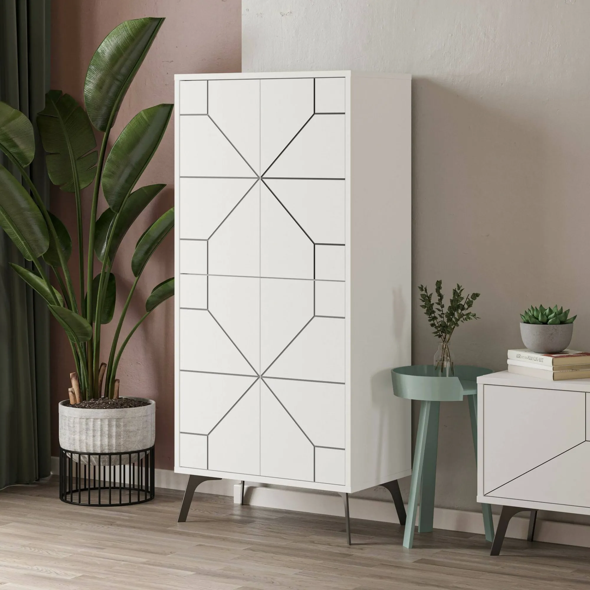 Armadio multiuso grande Bussola, 63x36 h136 cm,<Dmora Best Sale