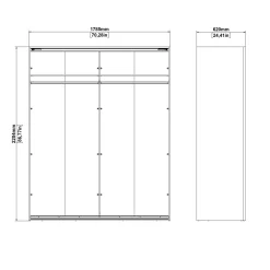 Armadio multiuso grande Drambaud, 62x179 h220 cm,<Dmora Online
