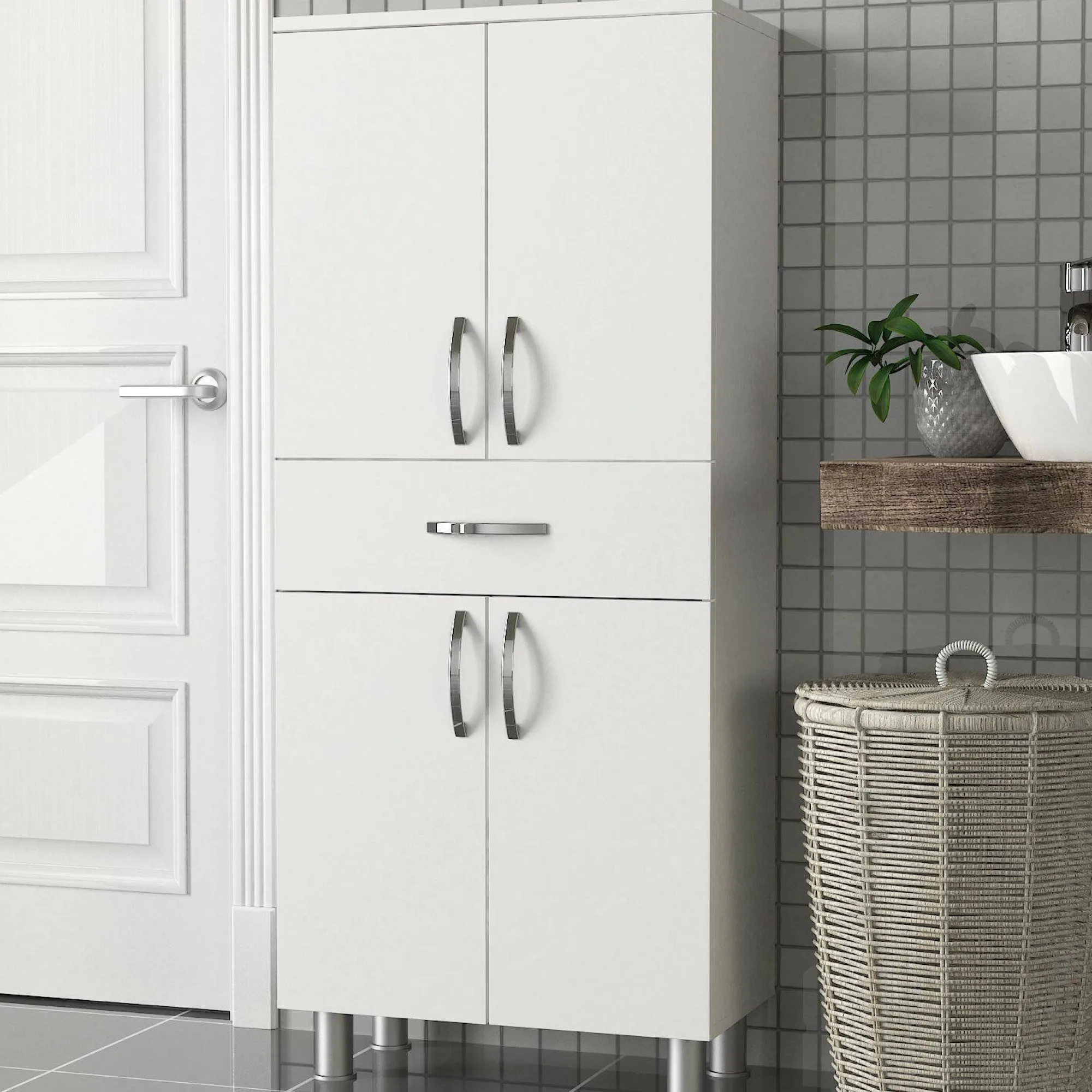 Armadio multiuso grande Iolana, 59x32 h140 cm,<Dmora Flash Sale