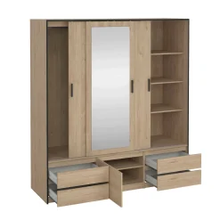 Armadio multiuso grande Ljalkova, 60x181 h200 cm,<Dmora Shop