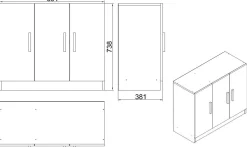 Armadio multiuso grande Olana, 89x38 h74 cm,<Dmora Clearance