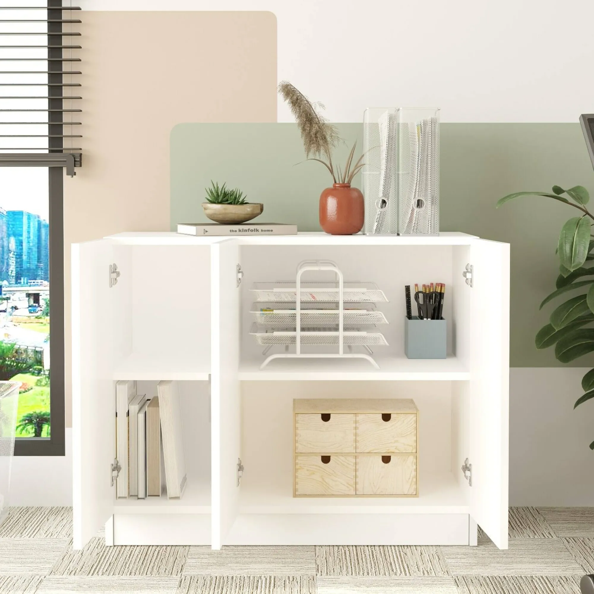 Armadio multiuso grande Olana, 89x38 h74 cm,<Dmora Clearance