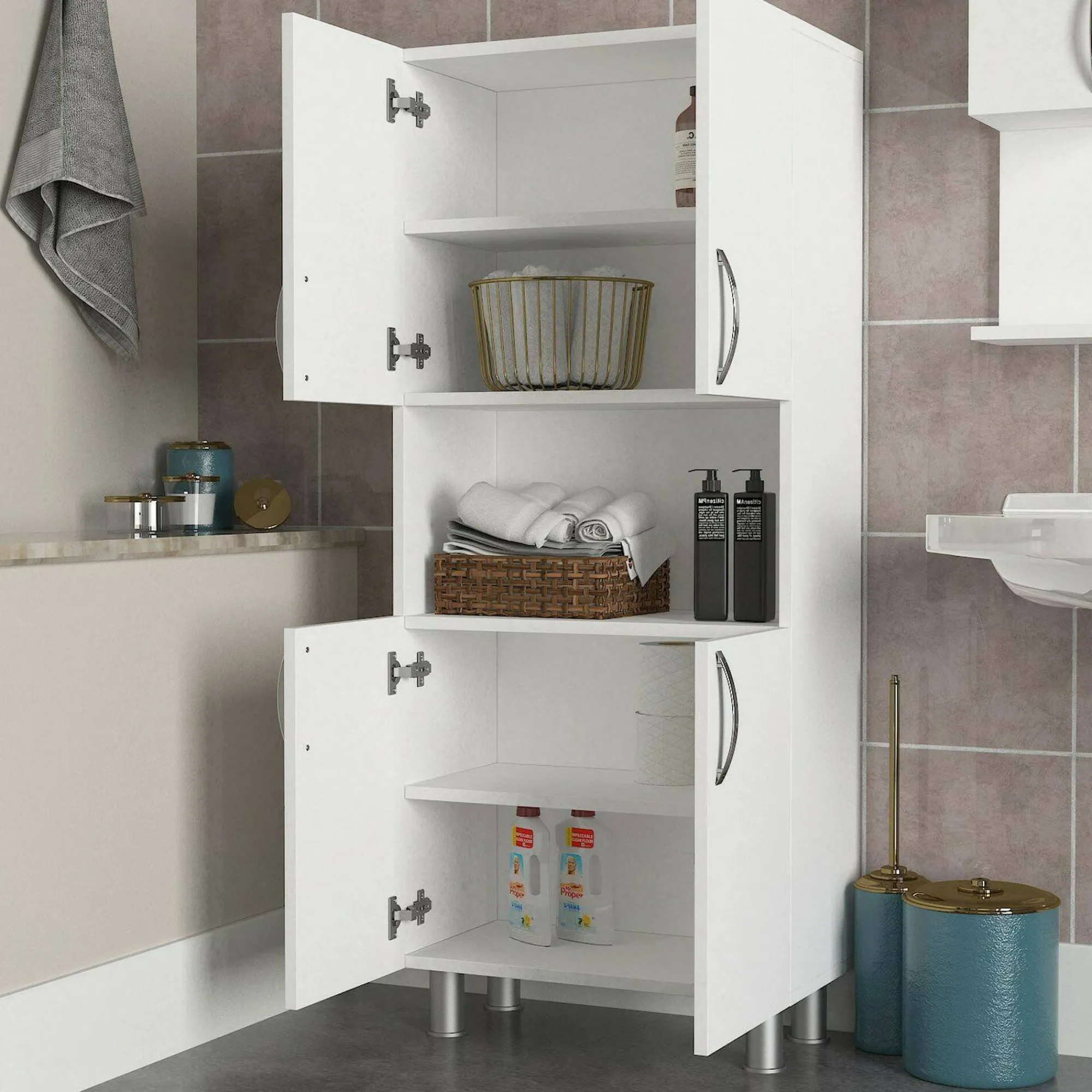 Armadio multiuso grande Tchoo, 60x30h140 cm,<Dmora Best