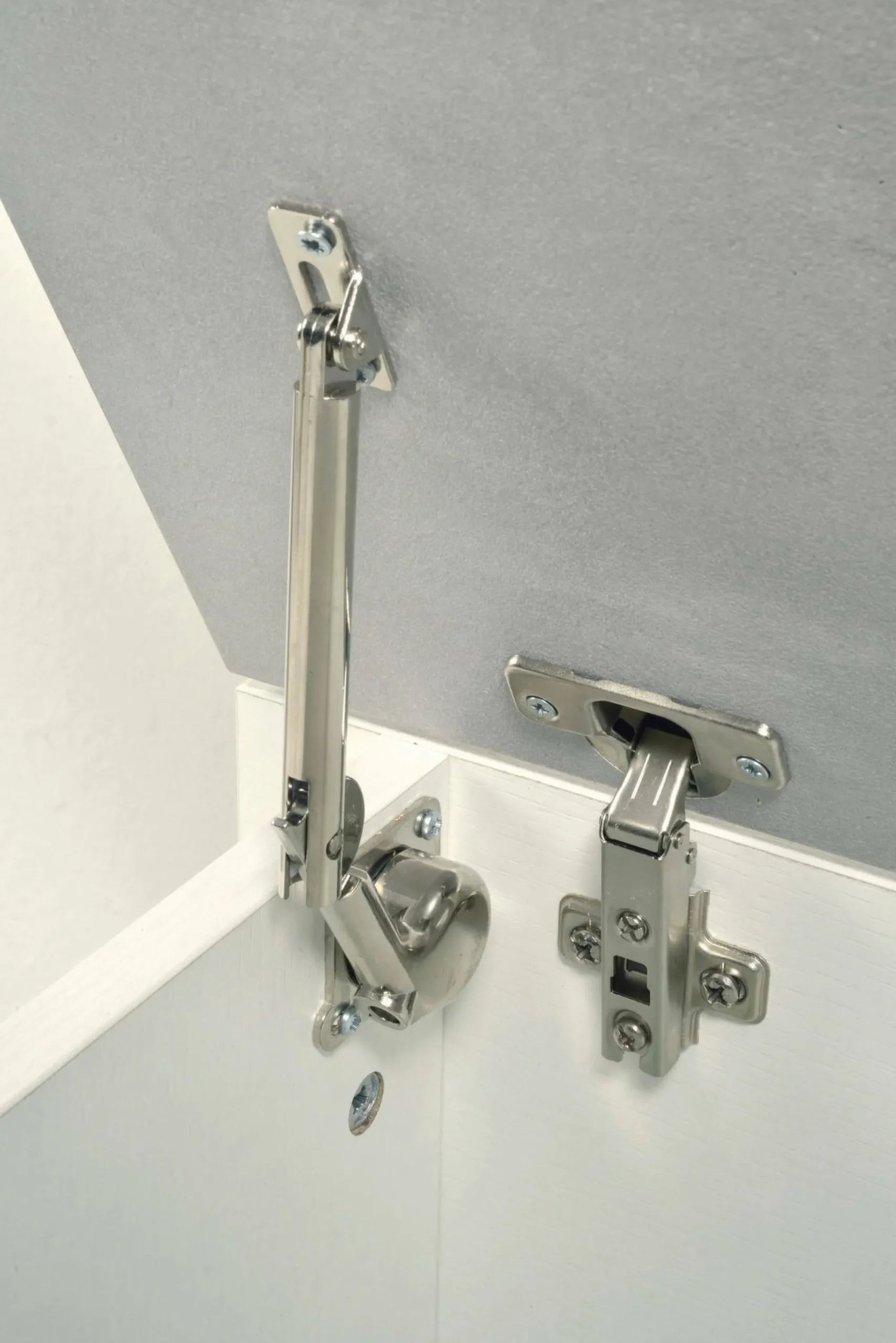 Baule Ayusnay, 90x45h45 cm, Bianco e Cemento<Dmora Cheap