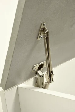 Baule Ayusnay, 90x45h45 cm, Bianco e Cemento<Dmora Cheap