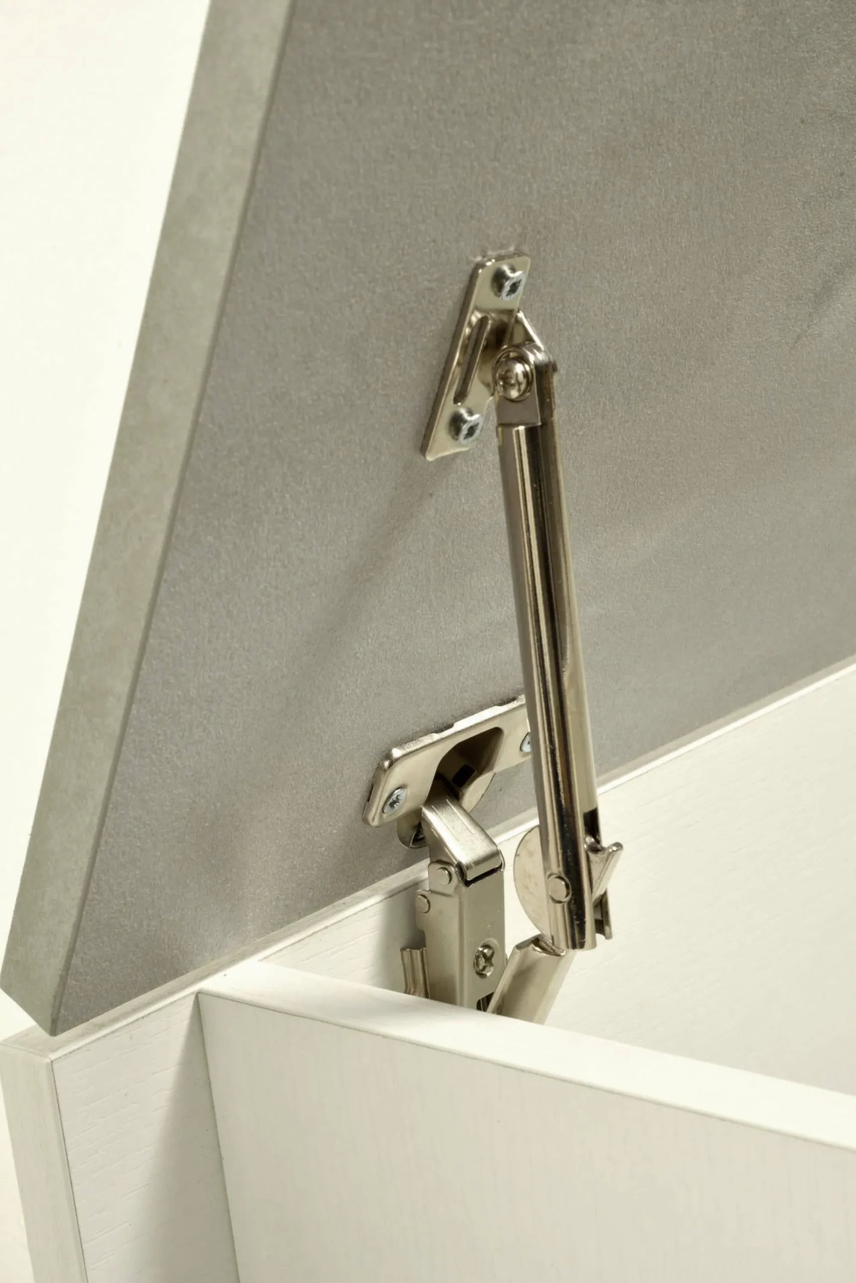 Baule Ayusnay, 90x45h45 cm, Bianco e Cemento<Dmora Cheap