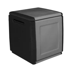 Baule Azziuro, 54x53h57 cm, Grigio chiaro e Nero<Dmora Cheap