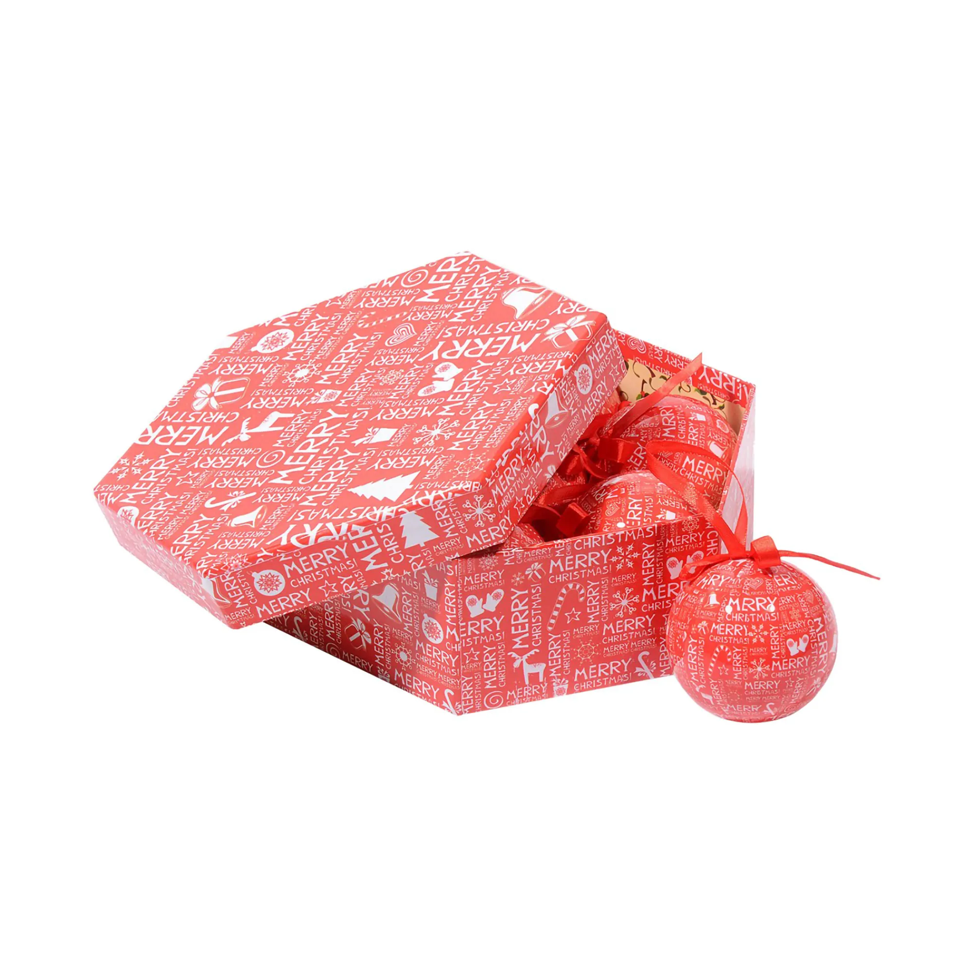 Box 7 sfere natalizie, e bianco<Dmora Online