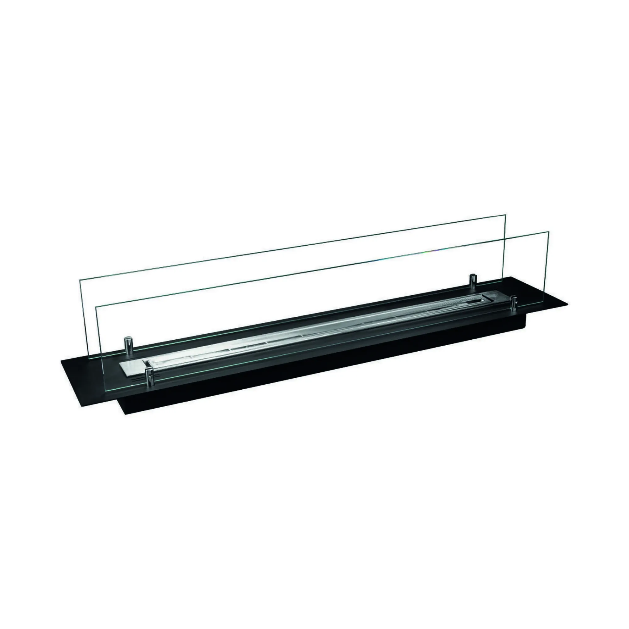 Bruciatore Affi, 99x19 h21 cm, Nero e Argento<Dmora Best Sale