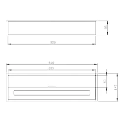 Bruciatore Sardi, 18x61 h10 cm,<Dmora Flash Sale