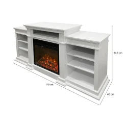 Camino elettrico Aramengo, 179x48 h81 cm,<Dmora Hot