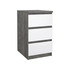 Cassettiera Accudino, 50x40 h70 cm, Cemento e Bianco<Dmora Best