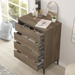 Cassettiera Adolphe, 72x45 h98 cm, Marrone e Antracite<Dmora Fashion