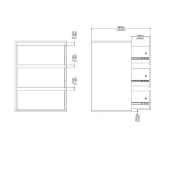 Cassettiera Adonino, 51x40 h70 cm,<Dmora Fashion