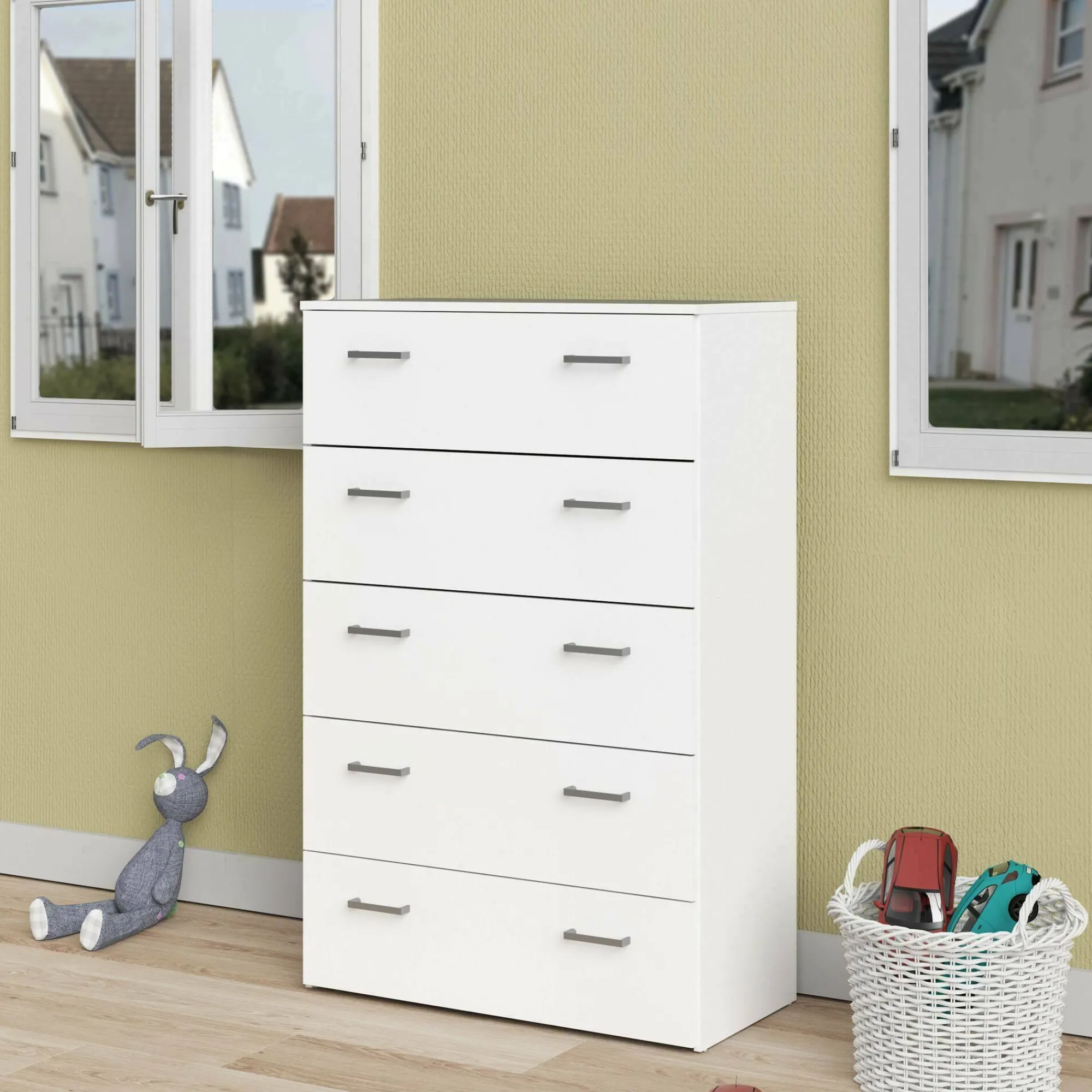 Cassettiera Aikol, 74x36 h114 cm,<Dmora New