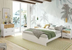 Cassettiera Archi, 71x40 h76 cm, Bianco e Rovere<Dmora Best Sale