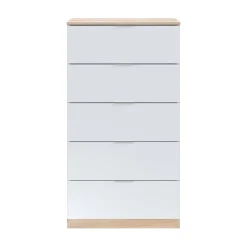 Cassettiera Armenia, 60x40h110 cm, Rovere e Bianco<Dmora Outlet