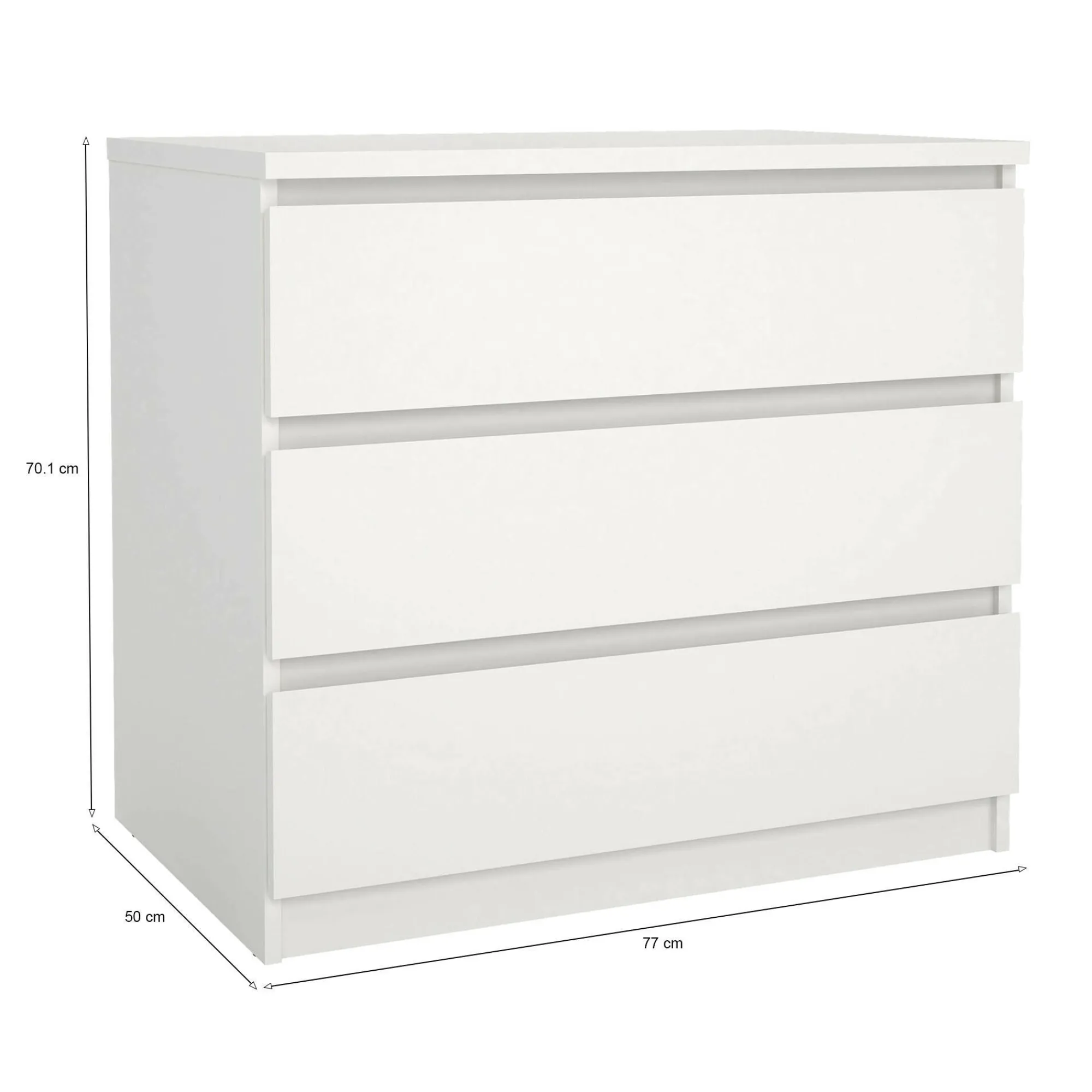 Cassettiera Artic, 50x77 h70 cm,<Dmora Cheap