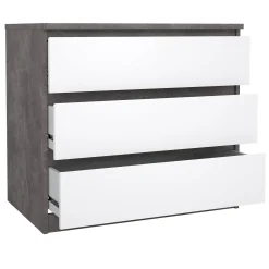 Cassettiera Artic, 50x77 h70 cm, Cemento e Bianco<Dmora Flash Sale